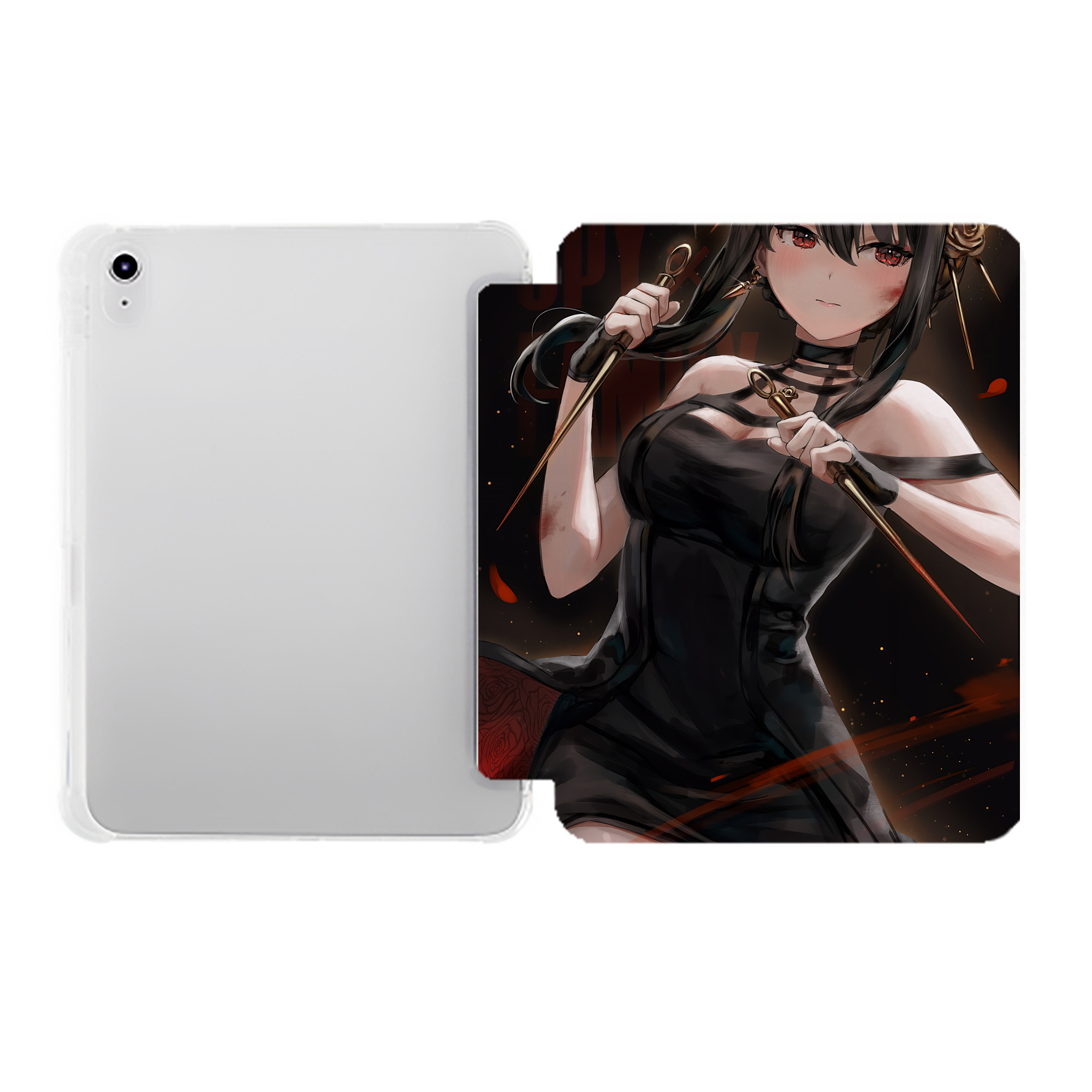 （画像用） SPY×FAMILY间谍家家酒 IPad ケース ペン収納付き 三つ折りスタンド PUレザー×シリコン 対応機種9.5/10.5/10.9インチ